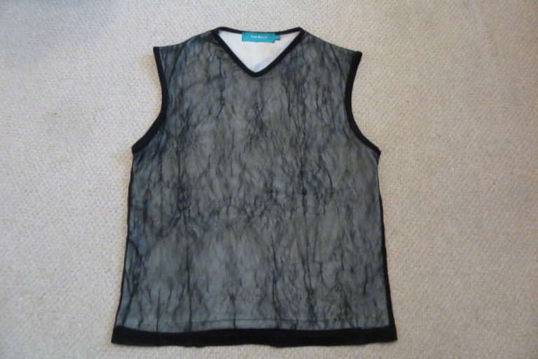 Men's Stylish Netting Effect Sleeveless Clubwear Top By Tom Wolfe