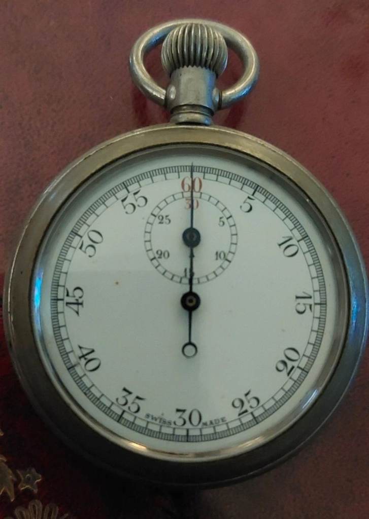 #Vintage Stopwatch pocket watch#Stamped Swiss Made War era item# collectable # vintage # antiques #