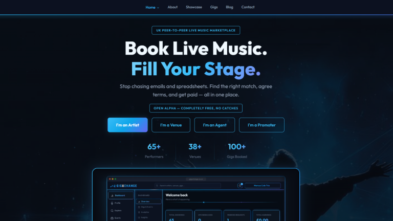UK musicians — free platform to find gigs and get paid properly