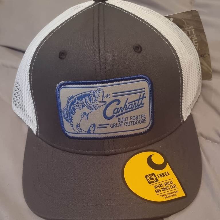 Carhartt Force Mesh-Back Dog Patch Cap - Grey & White