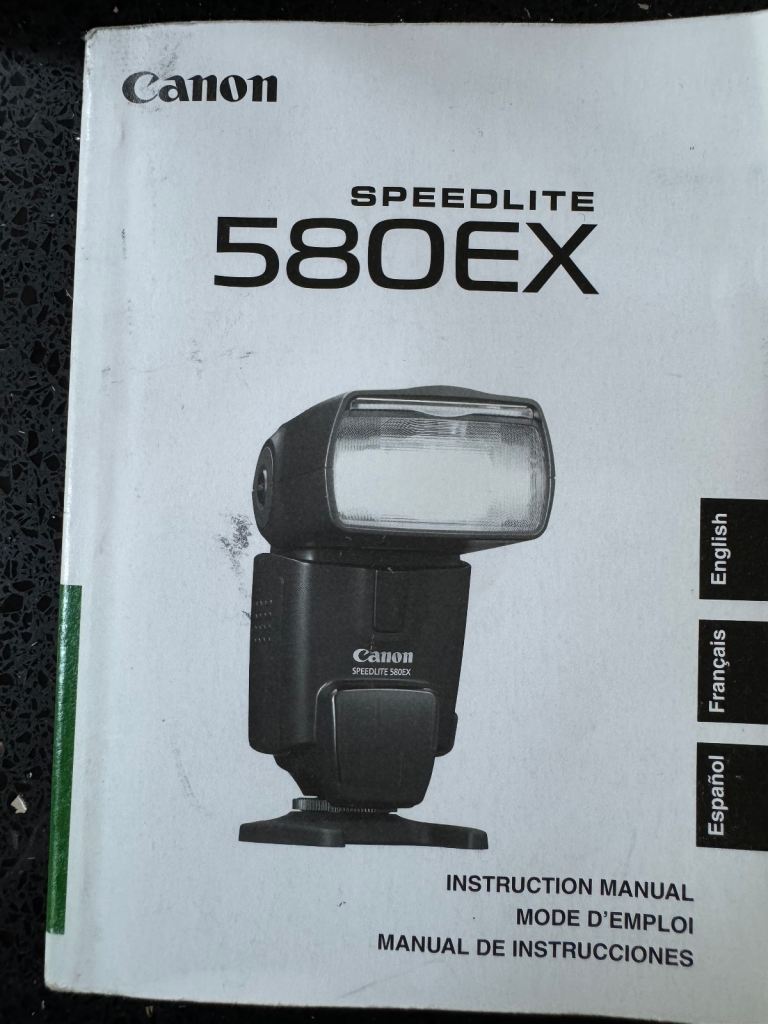 Canon speedlight 580EX flashgun