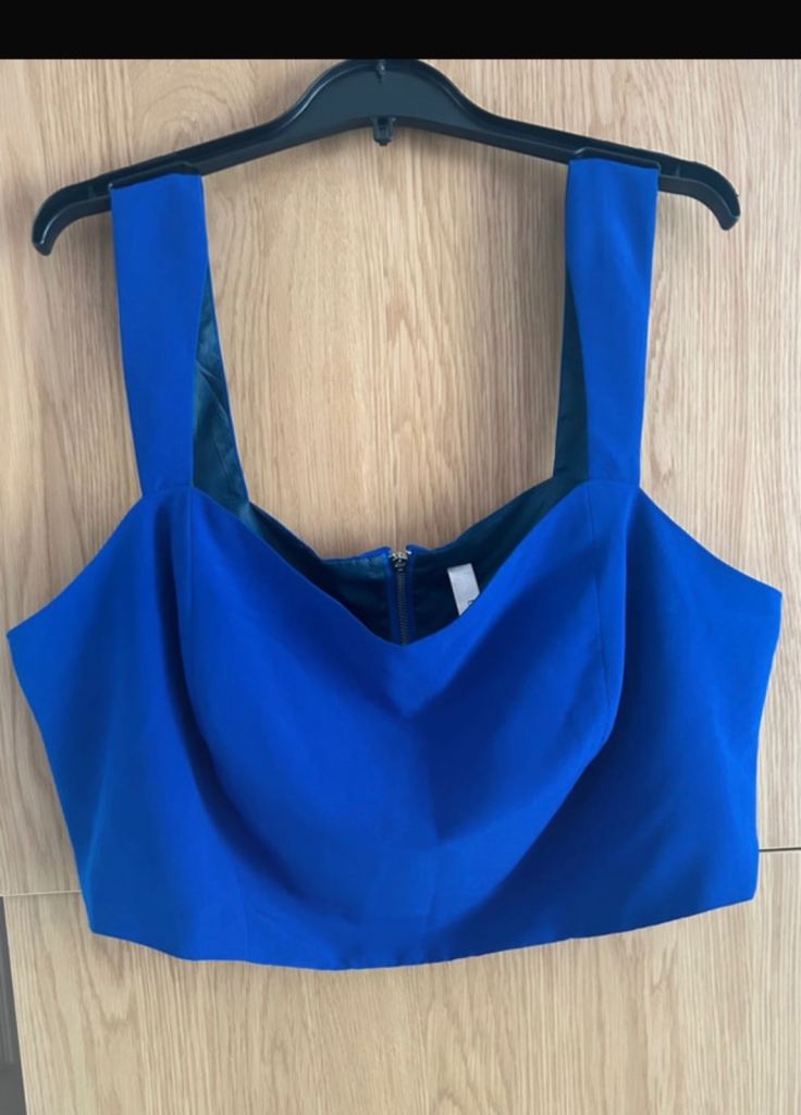 Royal Blue Cropped Top (EU 56 / UK 28)