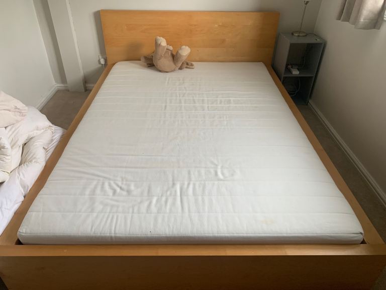 Ikea double malm bed frame 