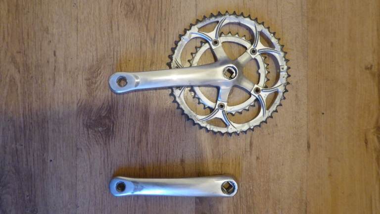 Dual Chrome/silver crankset for Road / city Bike - Great condition