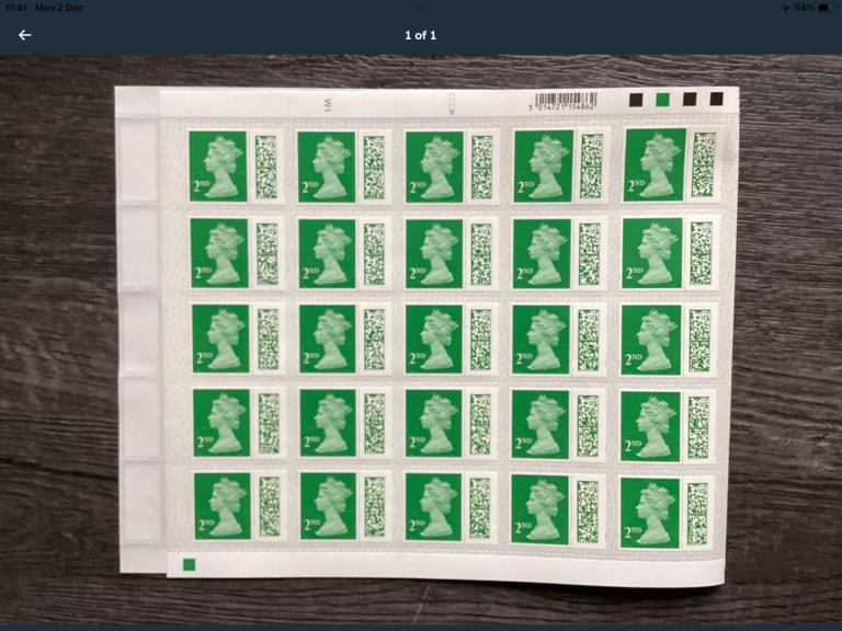 100 Second class postage stamps. Value keeps up with stamp price increases 
