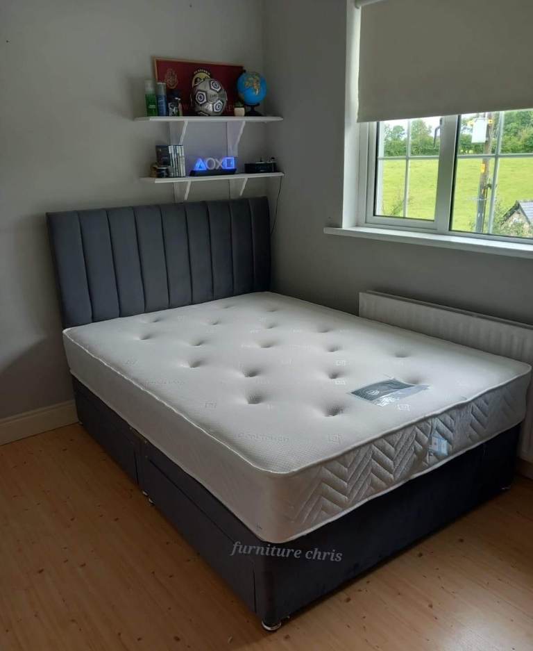Clearance Sale Brand New Double And King Storage Divan Beds With Full Foam mattress 
