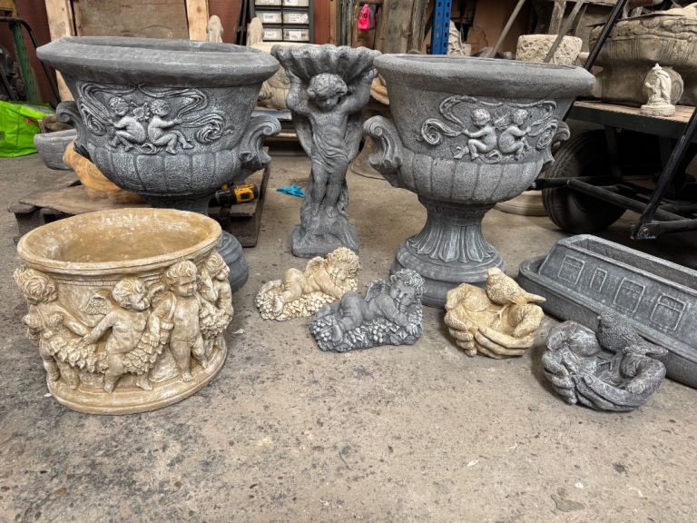Huge cherub selection planter / hanger / birdbath 