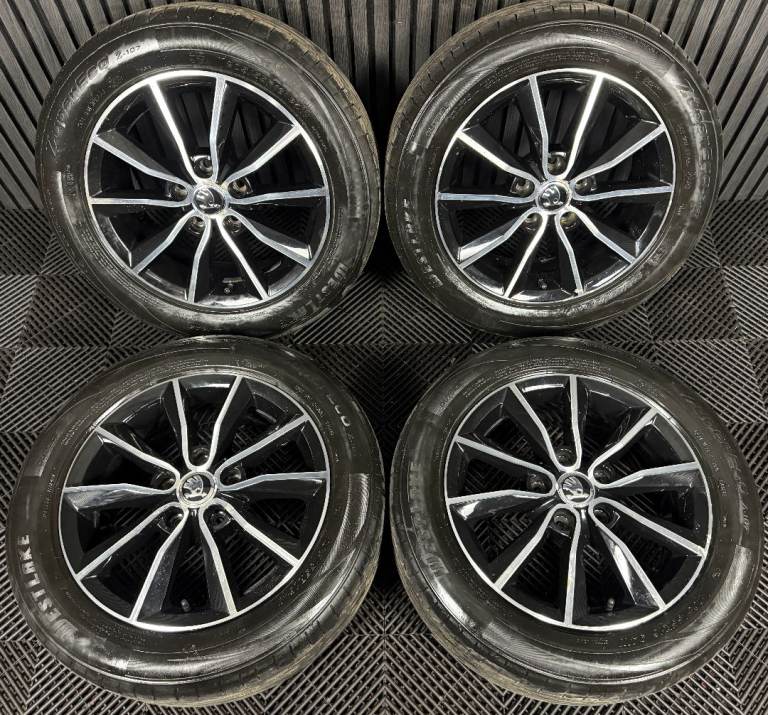 16'' GENUINE SKODA OCTAVIA MK3 BLACK DC WHEELS TYRES ALLOYS