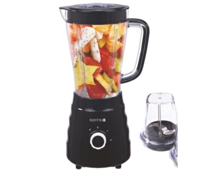 DOTS Black Food Blender with Grinder Attachment – New