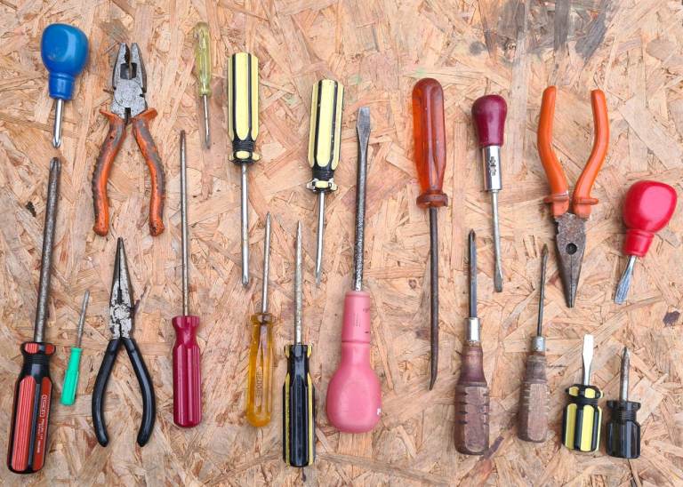Various Hand Tools For Sale. Screwdriver, Pliers, Lot 1. Used