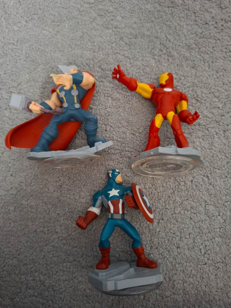 Marvel Disney Infinity Figures - Thor, Iron Man, Captain America | in ...