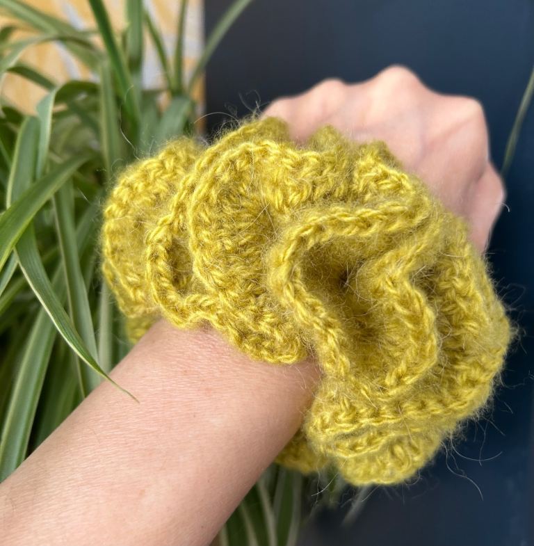 Hand made crochet scrunchie 