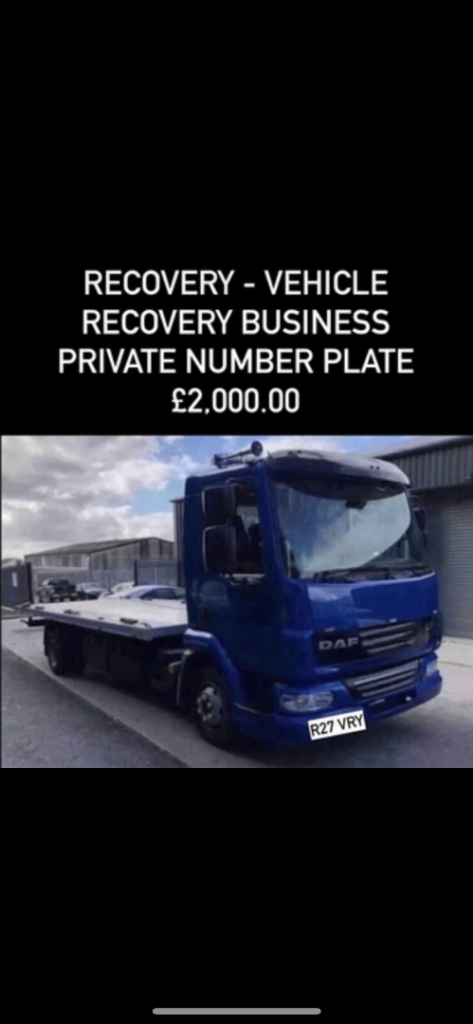 PRIVATE REGISTRATION PLATE NUMBERS