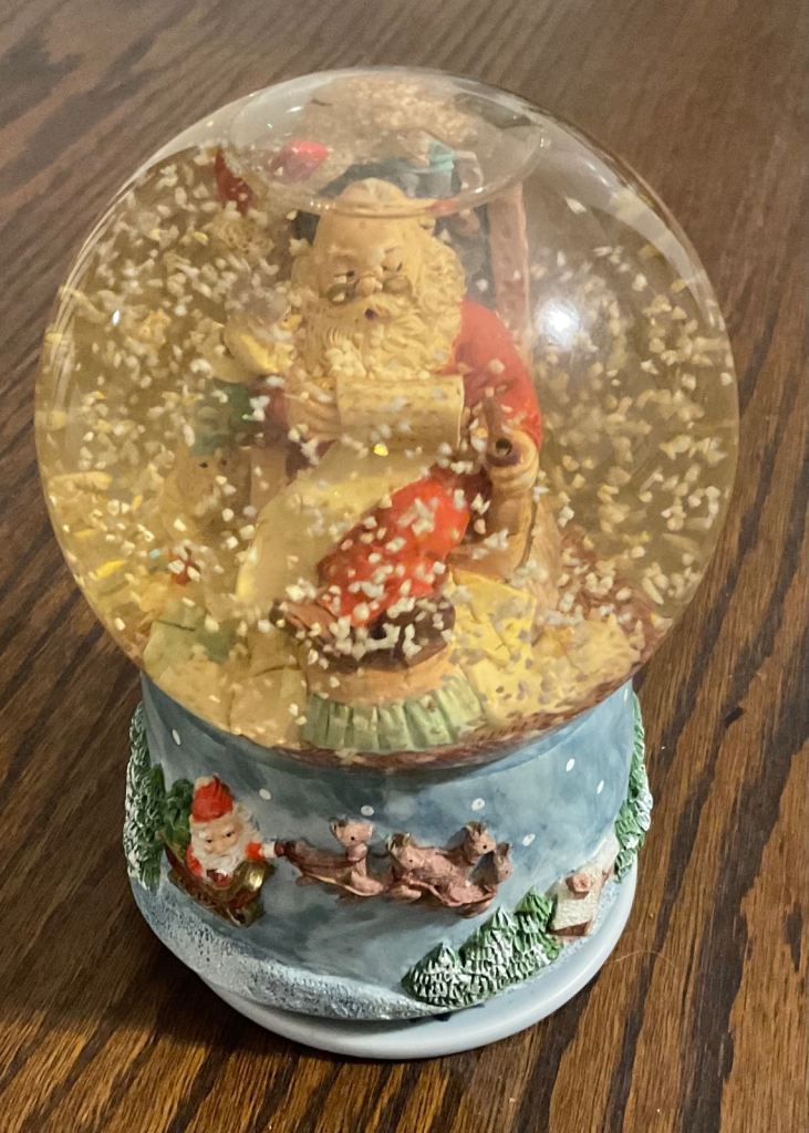 Vintage musical Christmas Snow Globe