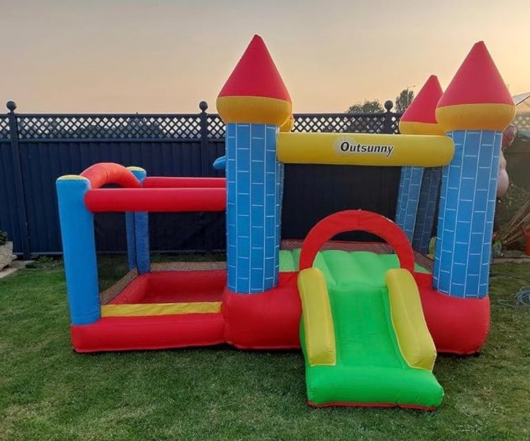 Multicoloured Fabric Bouncy Castle - Brand New