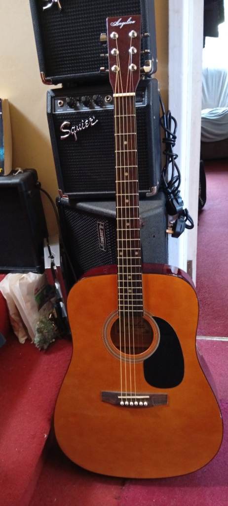 Angelica by Aria  Dreadnought Acoustic full size guitar. For ages 12 to adult. 