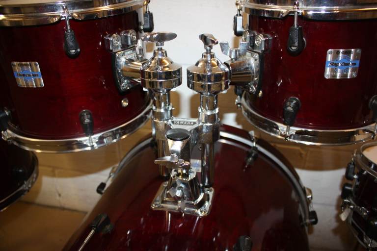 Yamaha Stage Custom Advantage Nouveau Cranberry Red Full Drum Kit 22in Bass + Hardware ~ £550 ono
