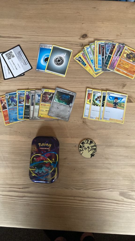 Pokemon tin with cards - great stocking filler