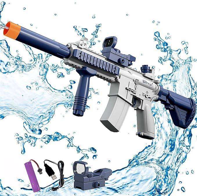 High-Capacity Electric Water Gun for Kids & Adults - Powerful Water Blaster 