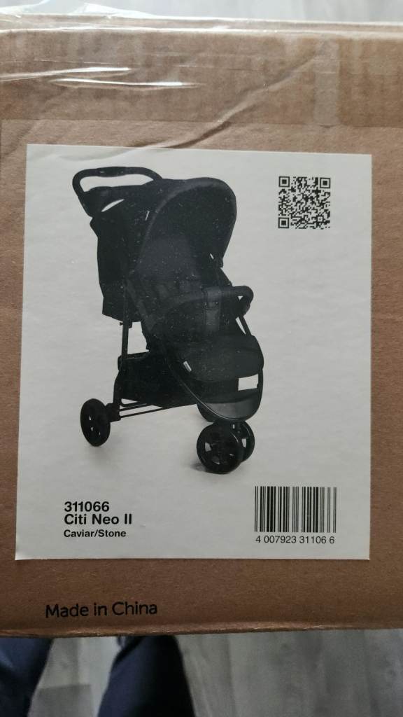 Hauck Citi Neo II, Caviar/Stone - 3 Wheeled pushchair 