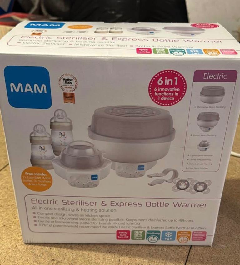Mam 6 in 1 steriliser and express bottle warmer. Unopened