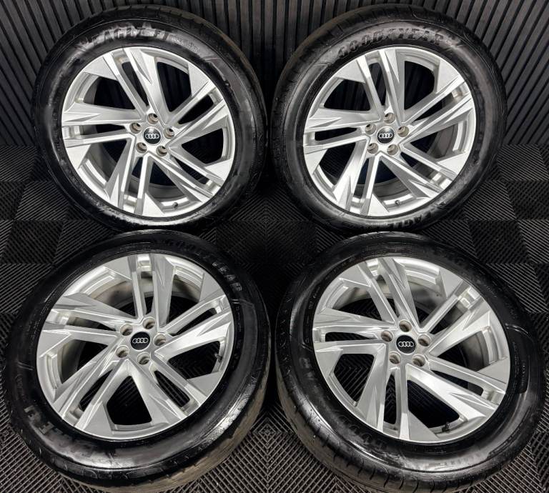 20'' GENUINE AUDI Q7 S LINE 5 DOUBLE SPOKE ALLOY WHEELS ALLOYS TYRES