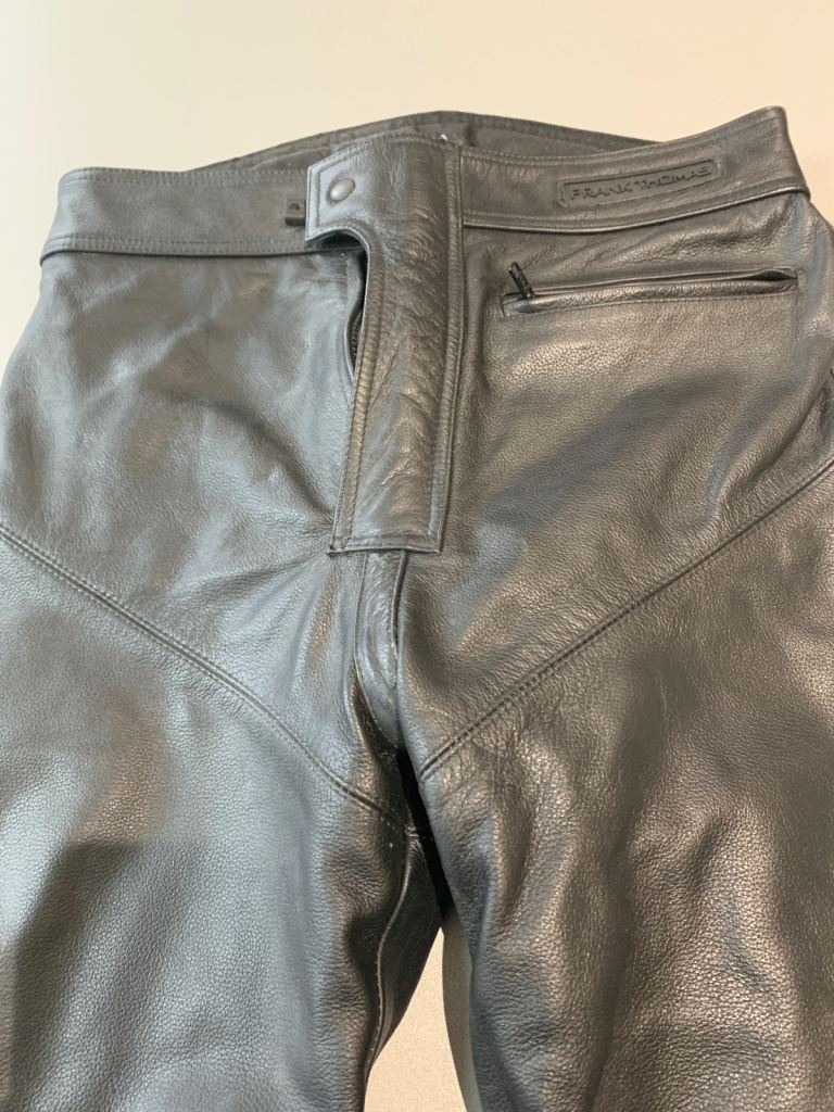 Frank Thomas leather biking trousers 