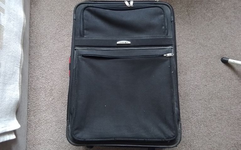 Equator black Fabric Suitcase with Wheels – fair condition 