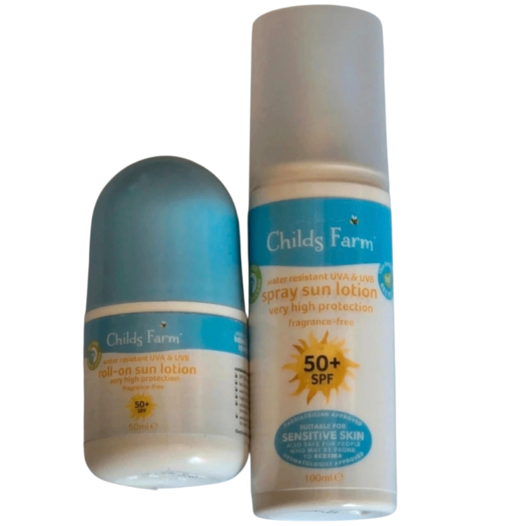 Childs Farm SPF 50+ Sun Lotion Bundle – Roll-On & Spray – Sensitive Skin 📮 postage available 📮