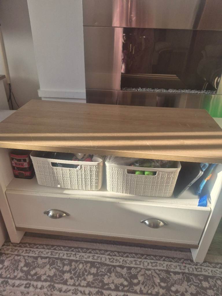 Oak and cream coffee table