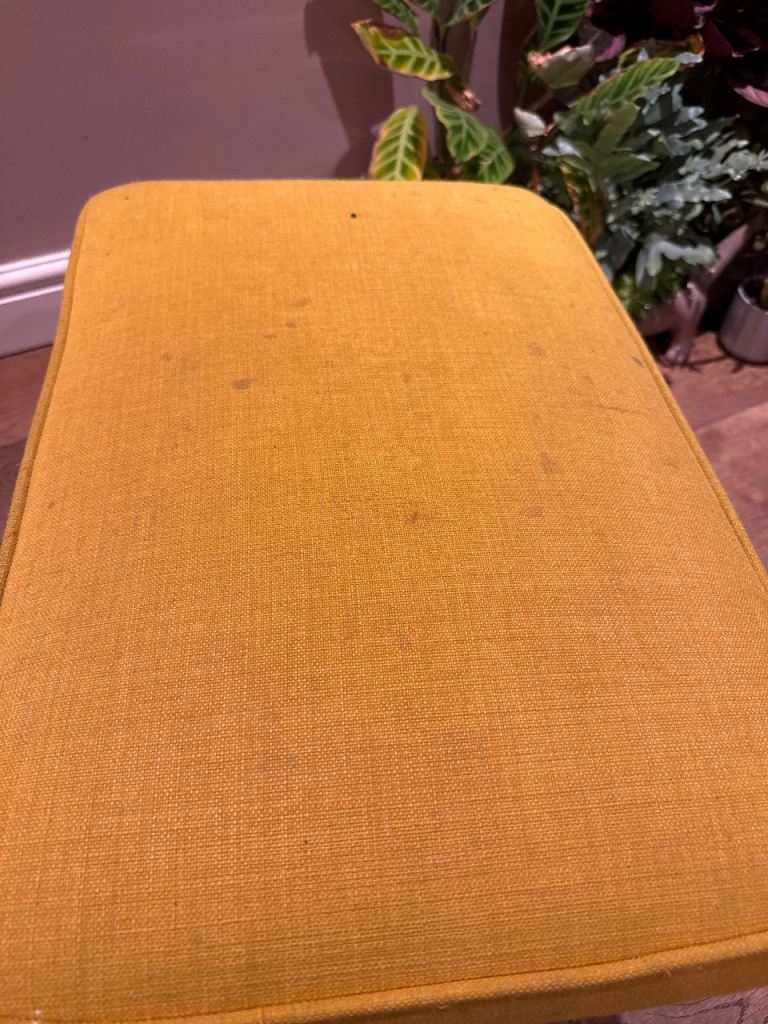 Ikea footstool in yellow