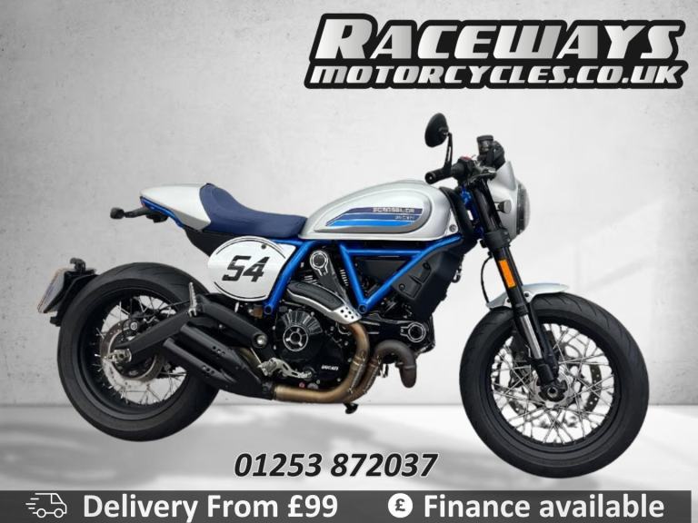 DUCATI SCAMBLER 800 CAFE RACER 803CC SILVER 2019 69 REG JUST 2,448 MILES