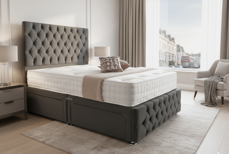 Divine bed with Mattress and storage drawers for sale 