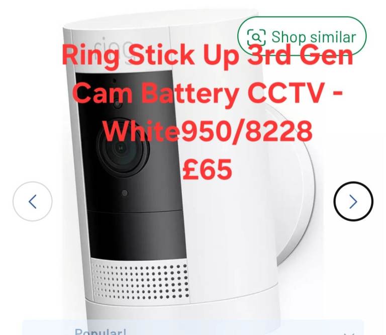 Ring video battery powered rechargeable camera brand new box damaged system fine 