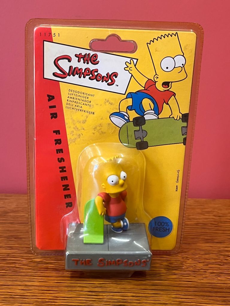 Rare Retro Collectable 'The Simpsons' Bart Simpson Air Freshener in Box