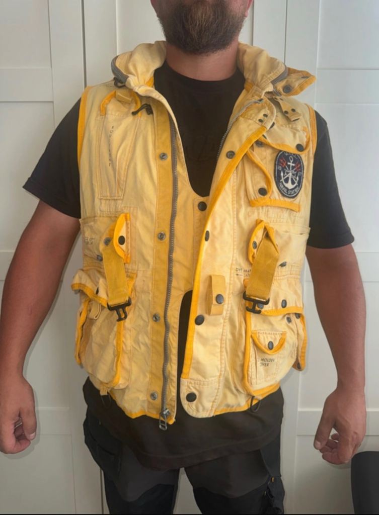 Polo Ralph Lauren Yellow Multi-Pocket Vest - Good Condition