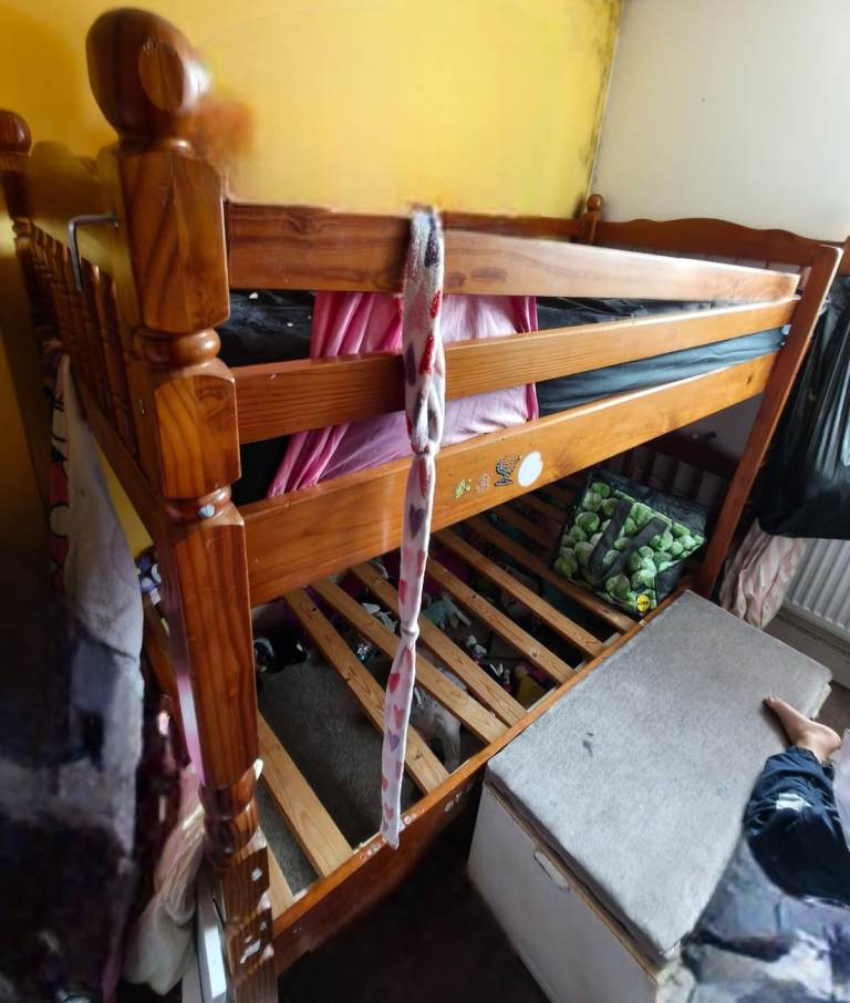Wooden bunk beds