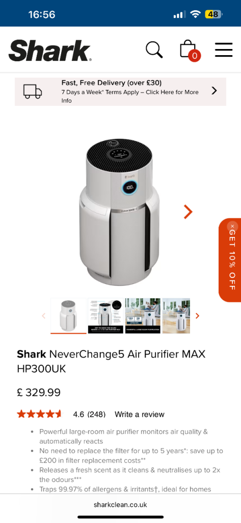 brand new shark air purifier 