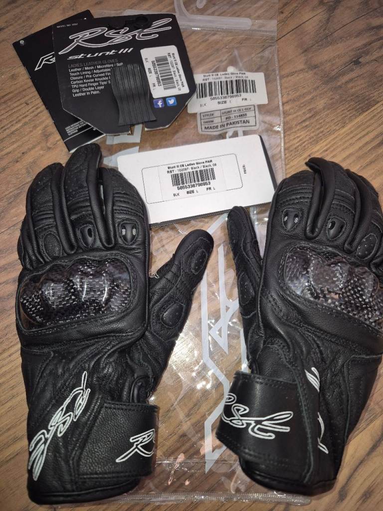 Ladies motorbike gloves - size 8