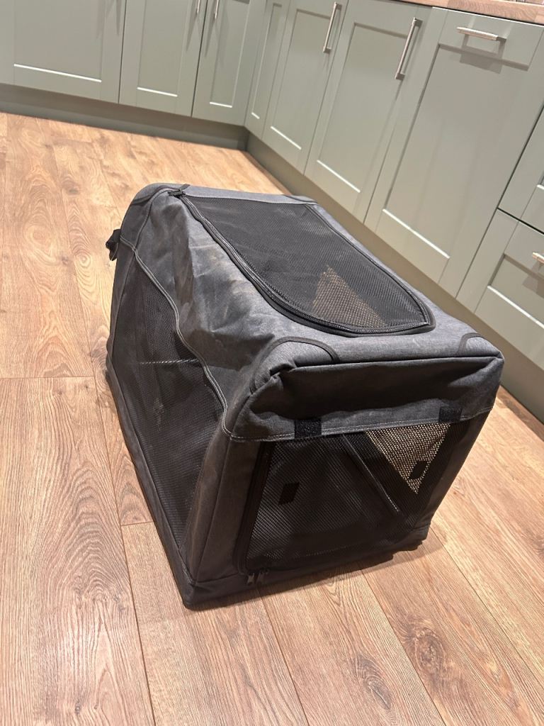 Pets at Home Soft Sided Folding Fabric Dog Crate Grey Small