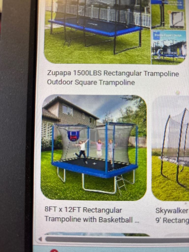 Wanted - large rectangle trampoline 