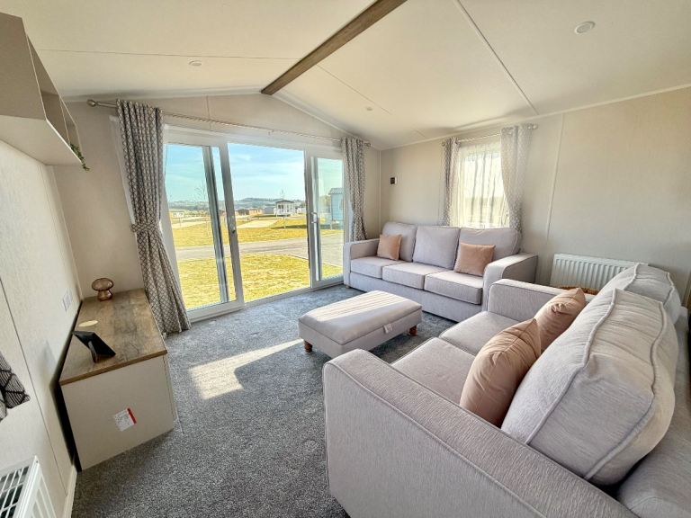 Static caravan for sale in Northumberland near the coast decking options private parking cheap fees