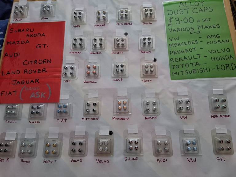 Alloy dust caps amg ford volvo honda mitsubishi vauxhall audi gti vw 