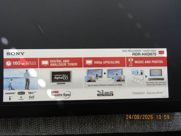 Sony RDR-HXD870 DVD Recorder / Hard Disk 160GB