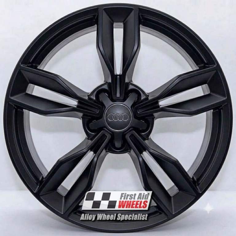 R654BS Swap AUDI TT 8S 4X 19'' GENUINE 5 ARM FACET SATIN BLACK ALLOY WHEELS