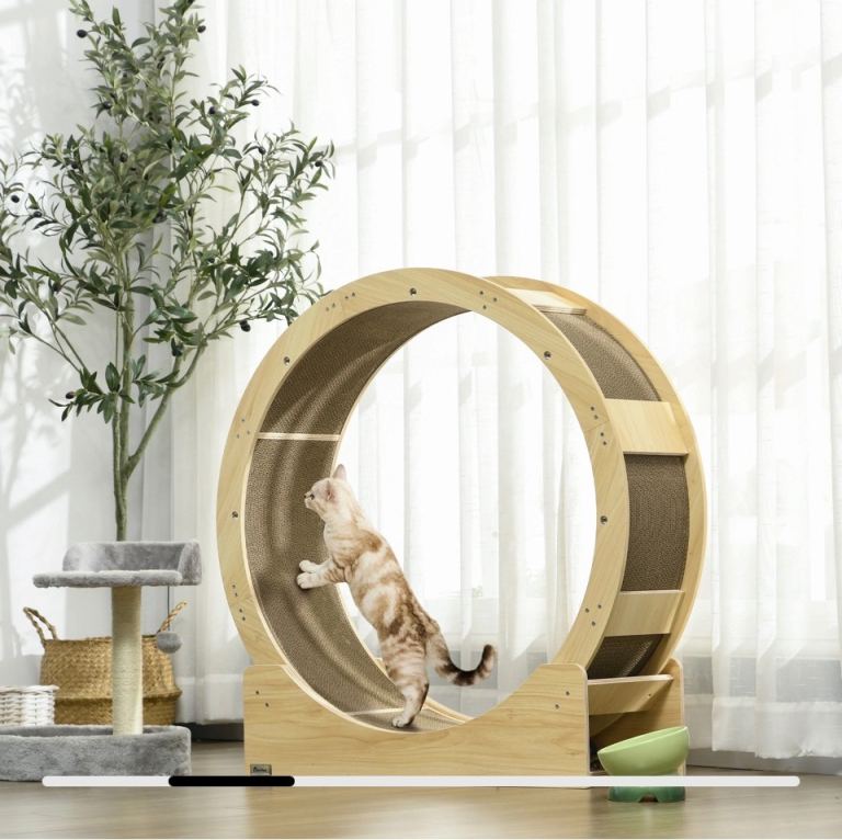 PawHut cat wheel grey BNIB