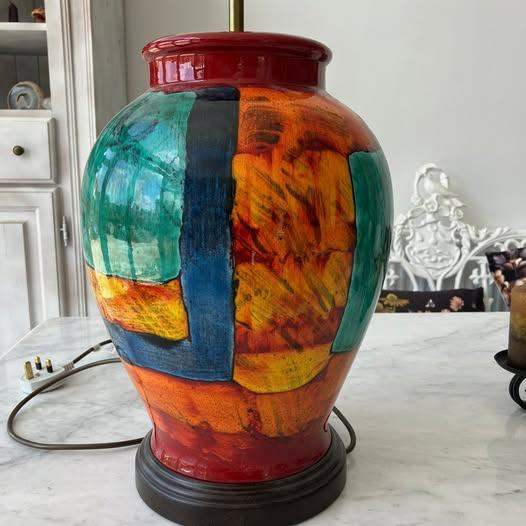 Poole Pottery Gemstones Ginger Jar Table Lamp - Large, Multicoloured