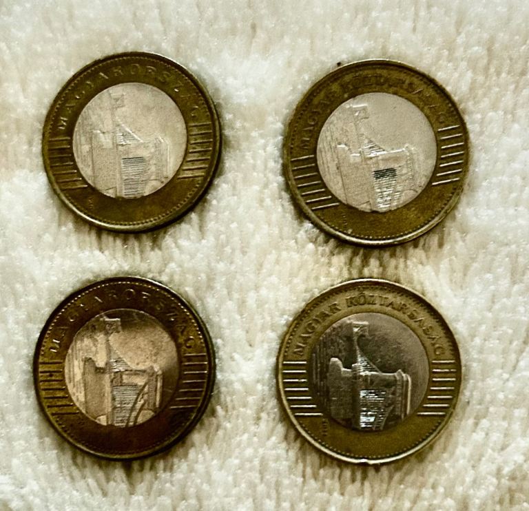 Four Different Hungarian Coins