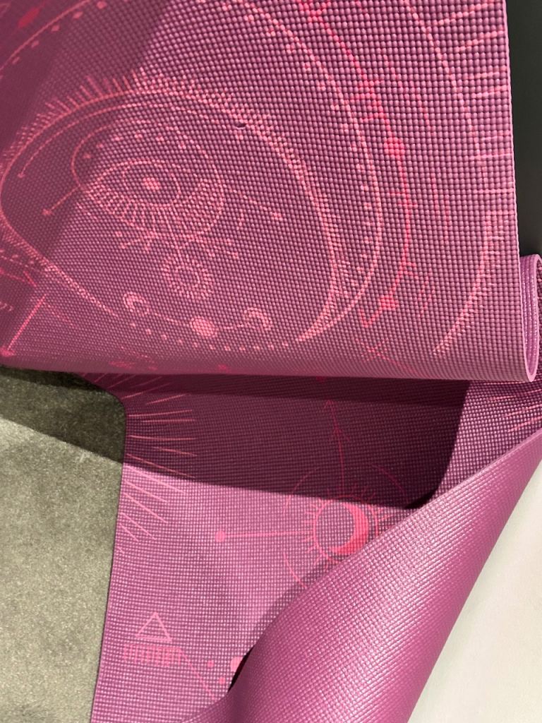 Purple Yoga Mat with Unique Pattern – Good Condition