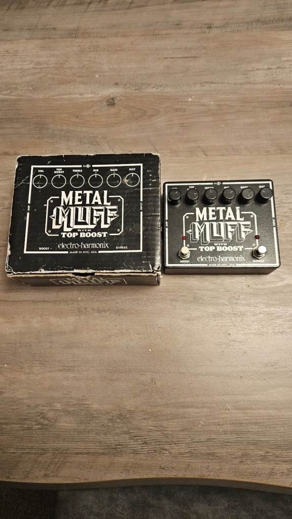 image for Electro-Harmonix Metal Muff guitar pedal with top boost